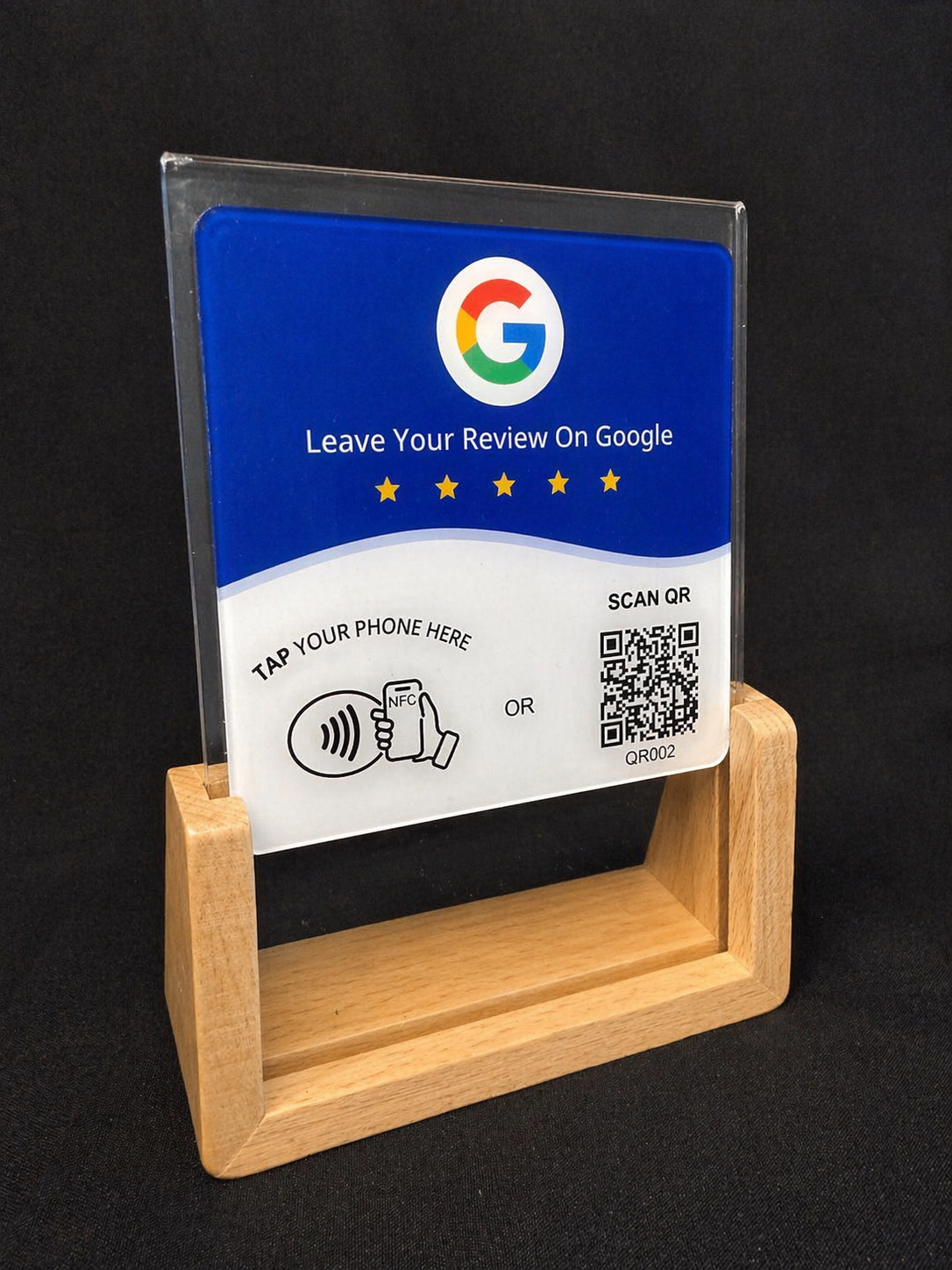 Google Reviews. Instagram  and WahtssApp NFC Tags